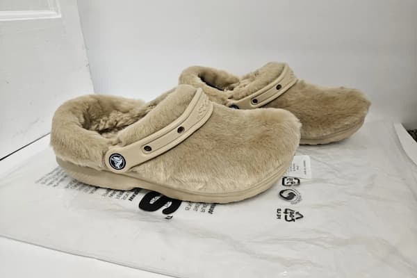 crocs with fur